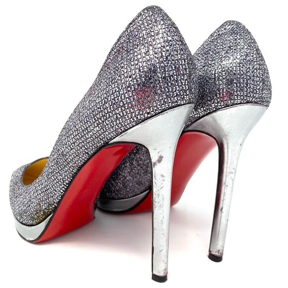 Christian Louboutin Filo 120 Glitter Specchio Pumps EU 38 / US 7 - Picture 7 of 13